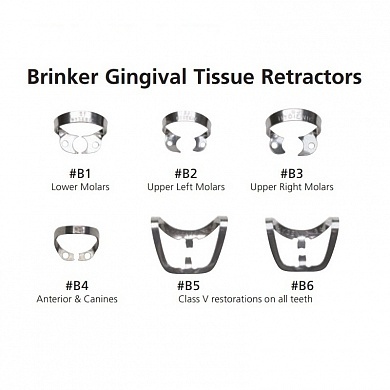 Кламери 1шт для сильно зруйнованих зубів Hygenic® Brinker Clamps 3275 фото