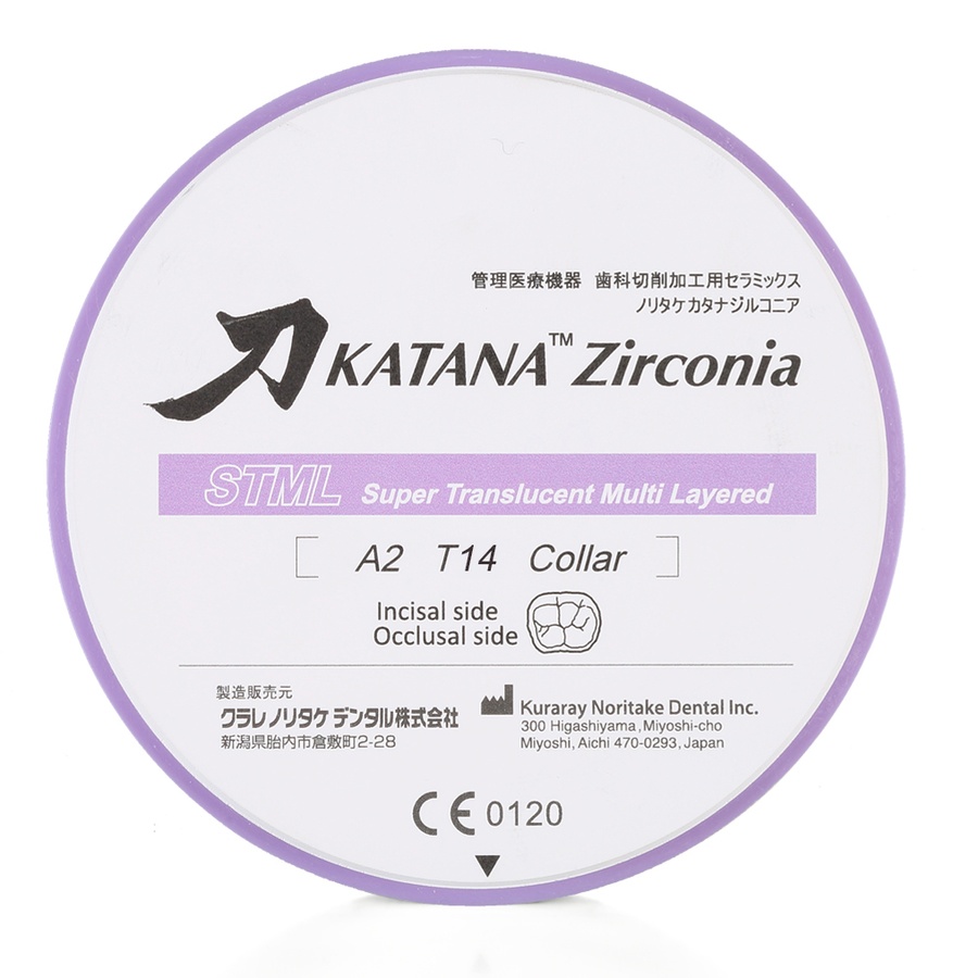 Циркониевый диск Katana Zirconia STML 14мм A1 4415 фото